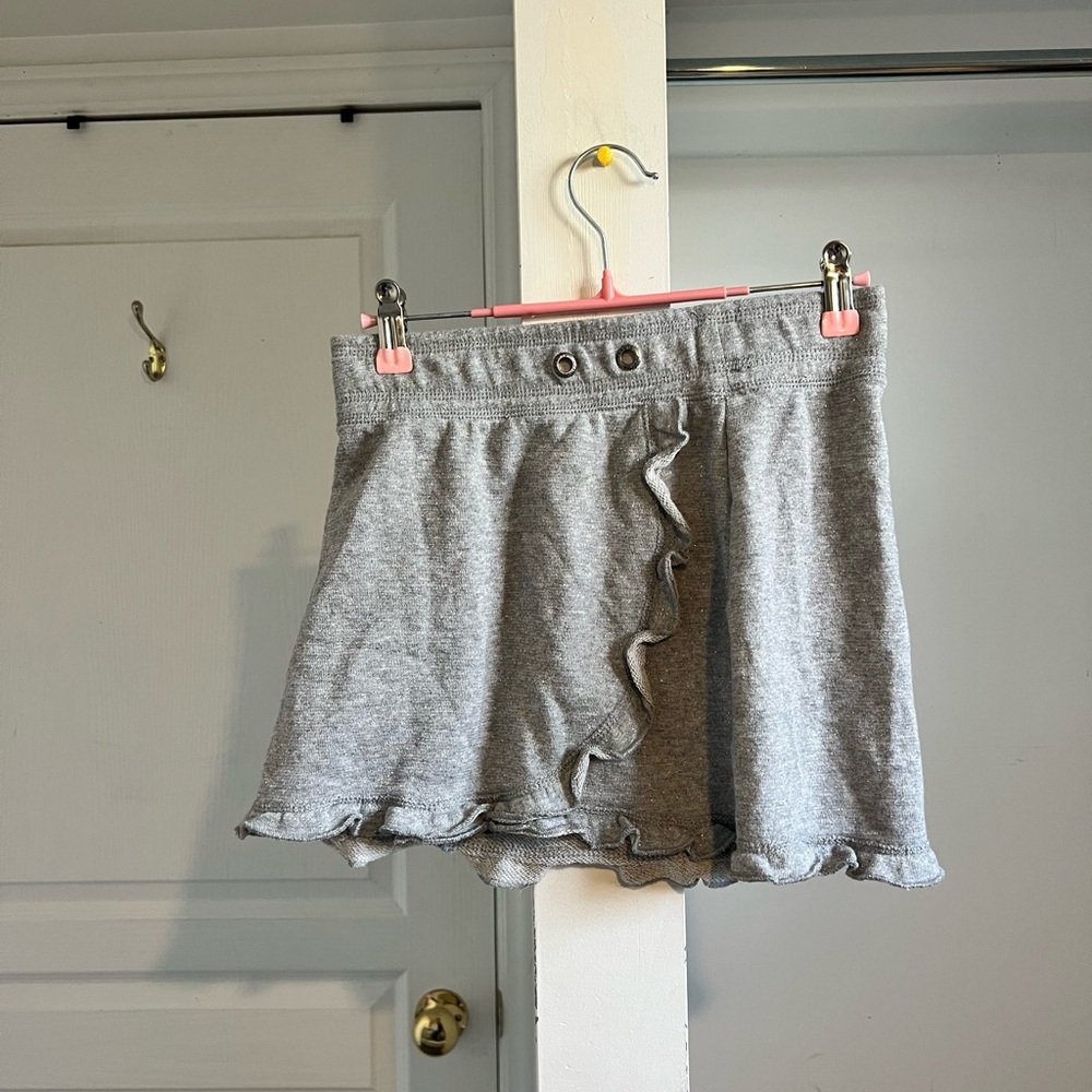 Gray Ruffle Mini Skirt - Picture 4 of 7